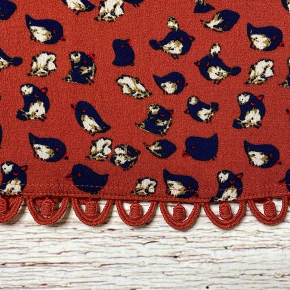 Anthropologie Meadow Rue Sanna Bird Print Top Sz S - Picture 9 of 16